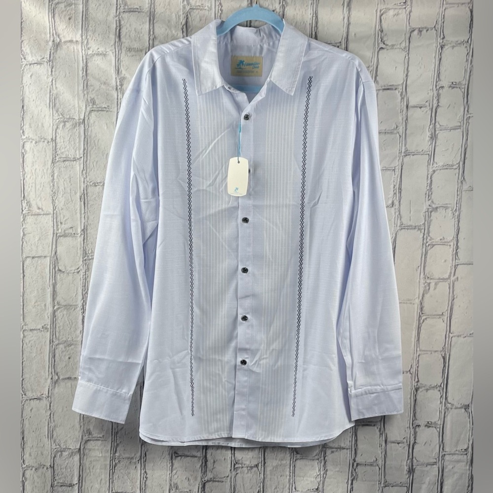 Hawaiian Shirts Size:XL Men Long Sleeve T Shirt Button Up Multi Color